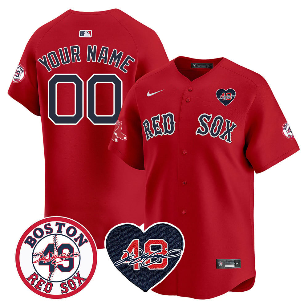 Custom Red Sox Tim Wakefield Memorial Jersey – All Stitched