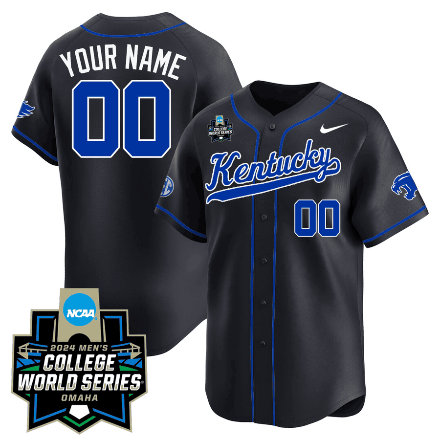 Custom Kentucky Wildcats 23/24 Jersey - 2024 College World Series Patch - All Stitched