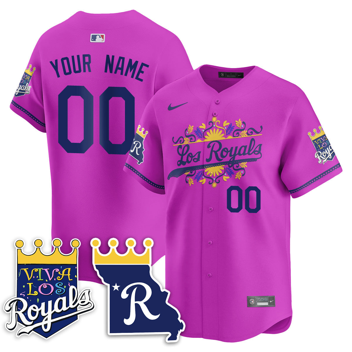 Custom Gender/Name Viva Los Royals 2024 Vapor Limited Jersey