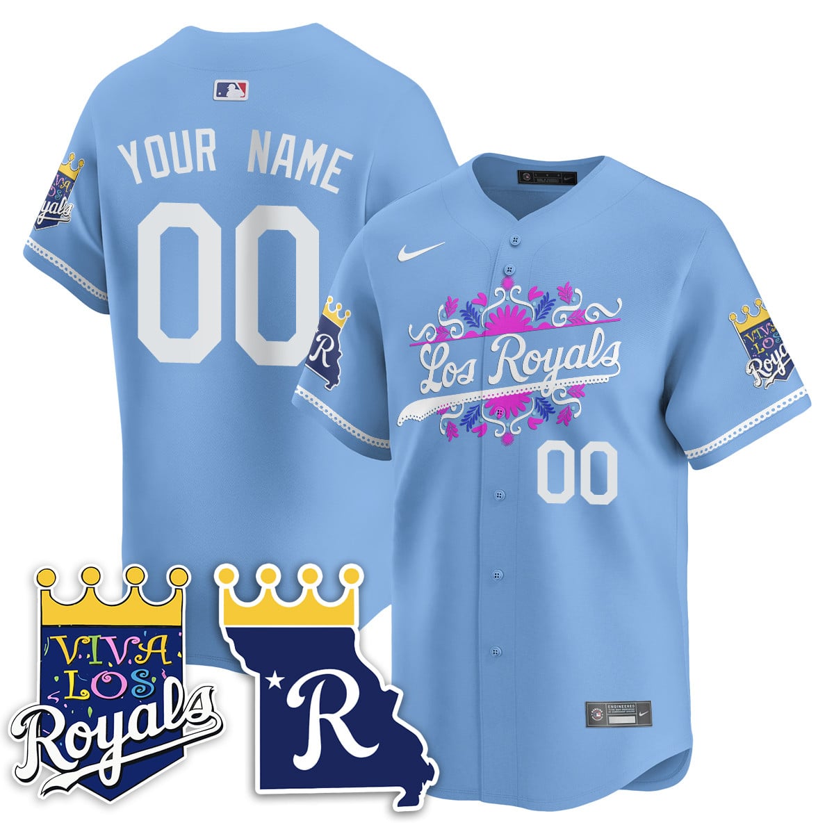 Custom Gender/Name Viva Los Royals 2024 Vapor Limited Jersey