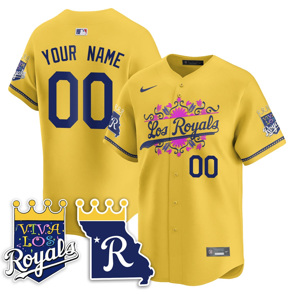 Custom Gender/Name Viva Los Royals 2024 Vapor Limited Jersey