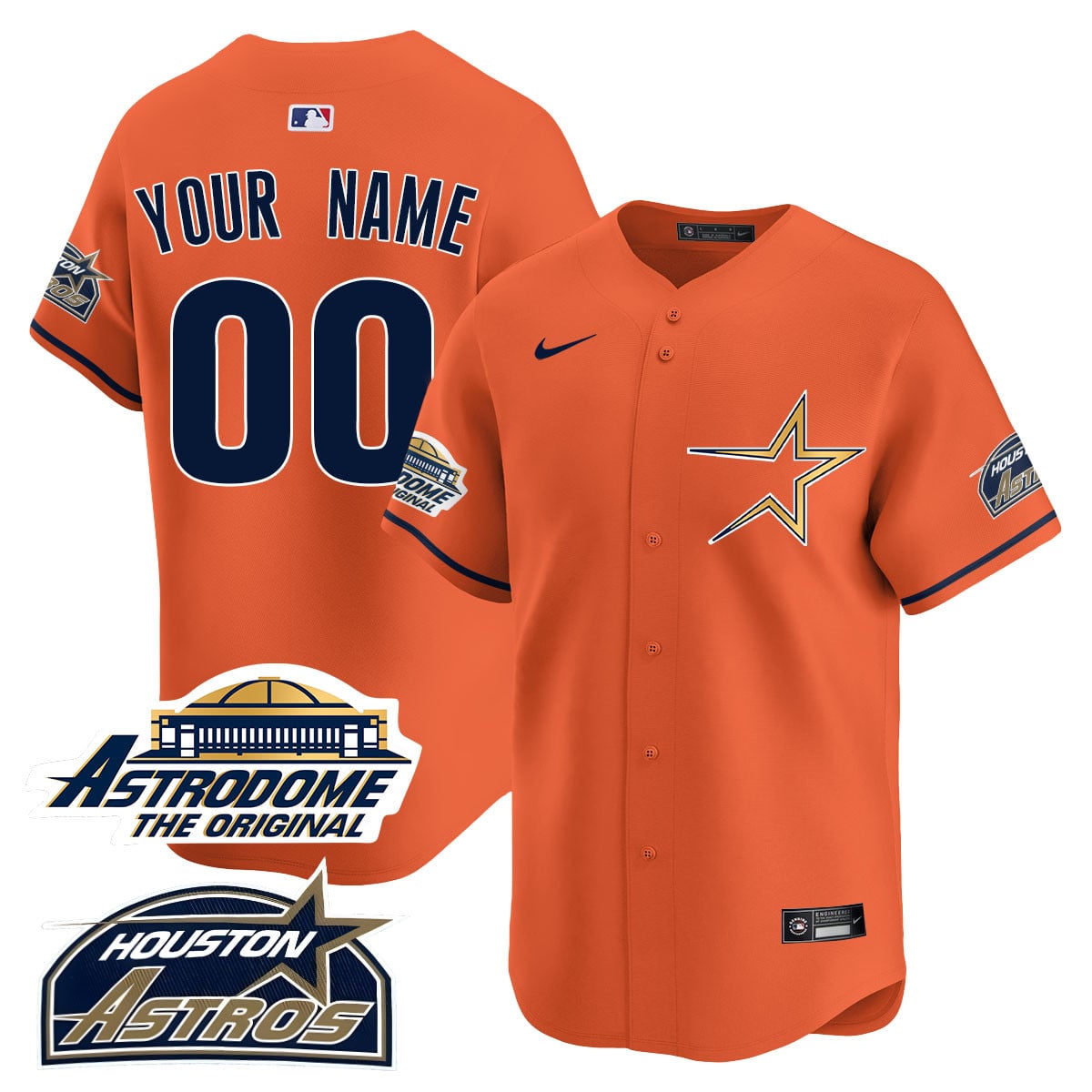 Custom Gender/Name Astros Throwback Jersey - All Stitched - 25 Years Of History
