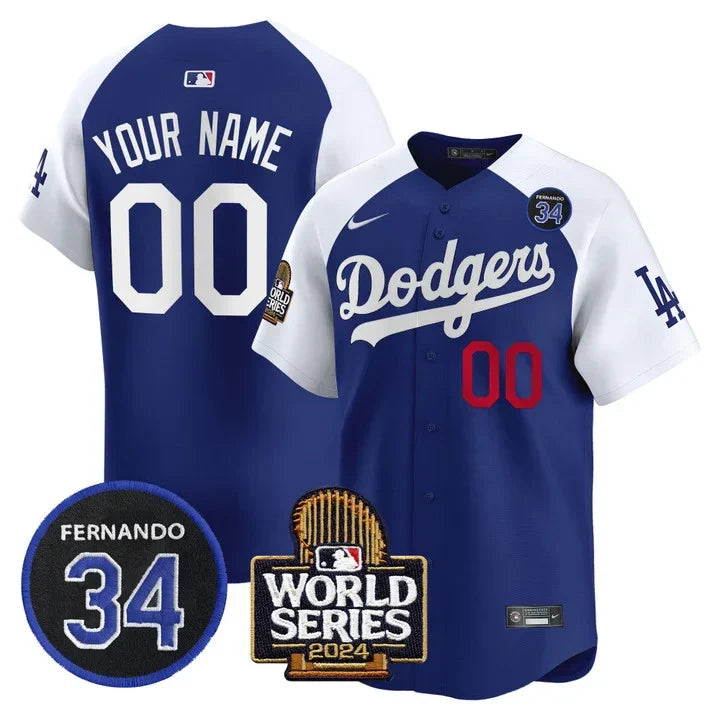 Custom Name/Gender LA Dodgers - Fernando Valenzuela Memorial Jersey/ World Series 2024 - All Stitched N1 VTTLJS033