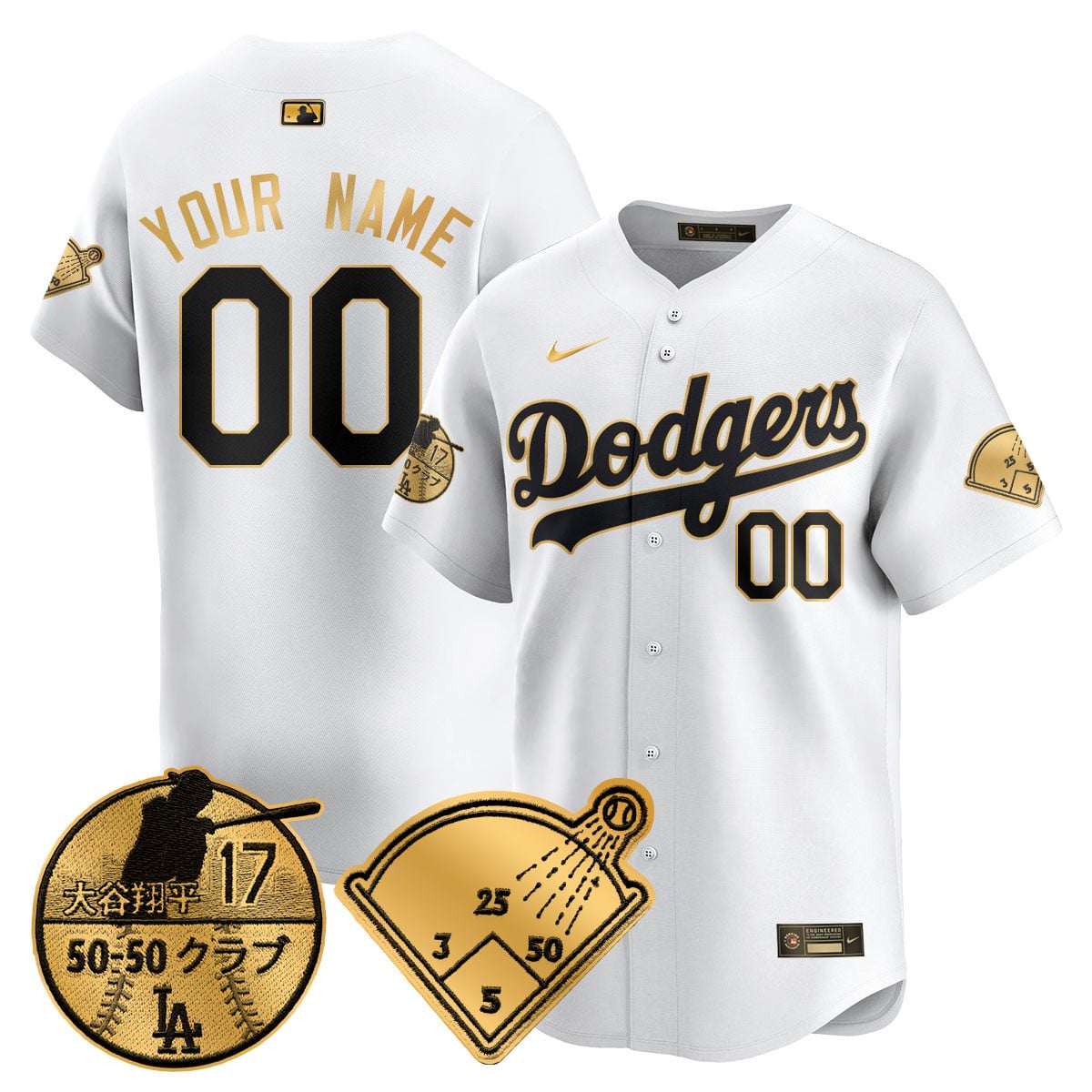 Custom Los Angeles Dodgers Vapor Limited Jersey - Shohei Ohtani Patch - All Stitched