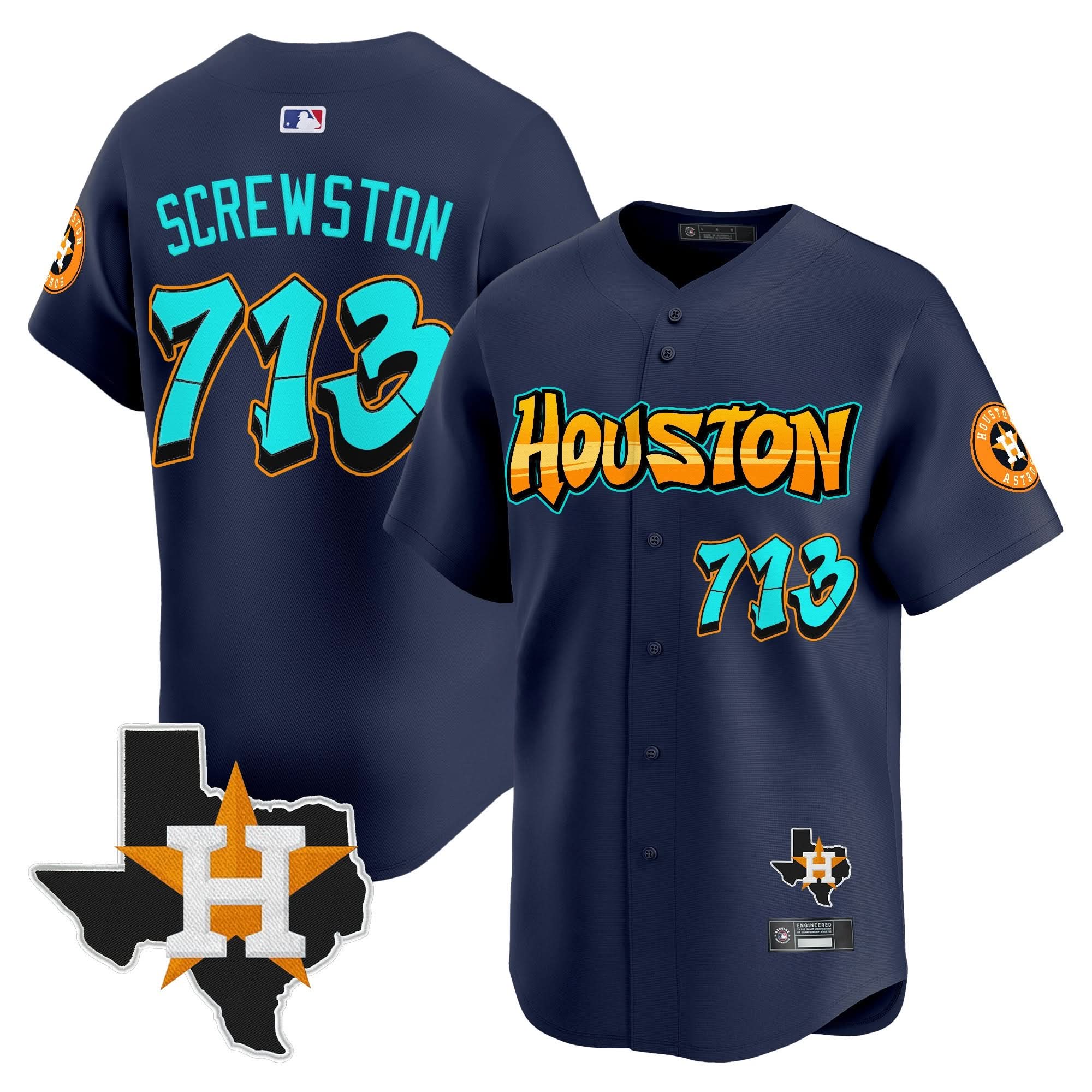 HA 'Graffiti H-Town Edition' Vapor Premier Limited Jersey - All Stitched