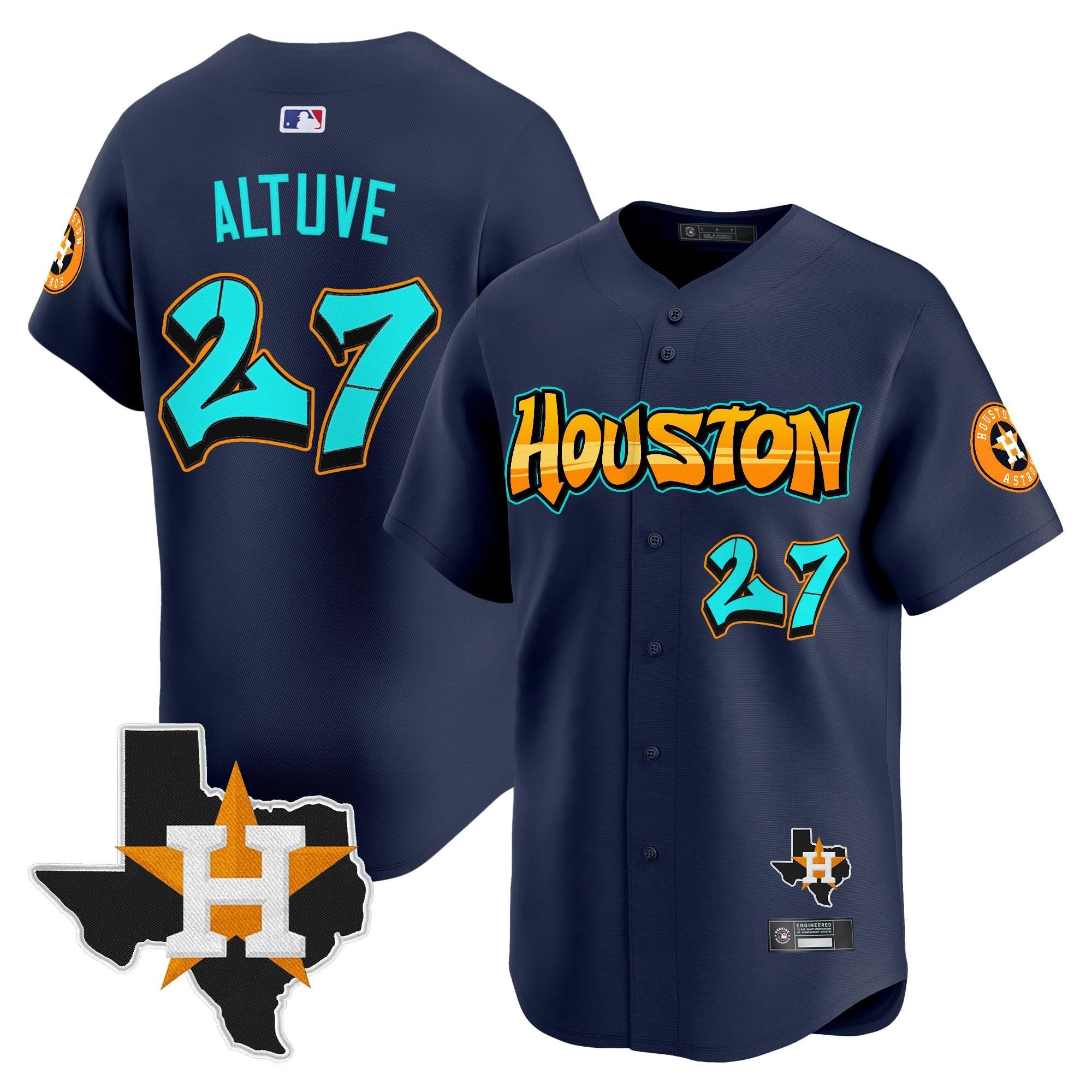 HA 'Graffiti H-Town Edition' Vapor Premier Limited Jersey - All Stitched