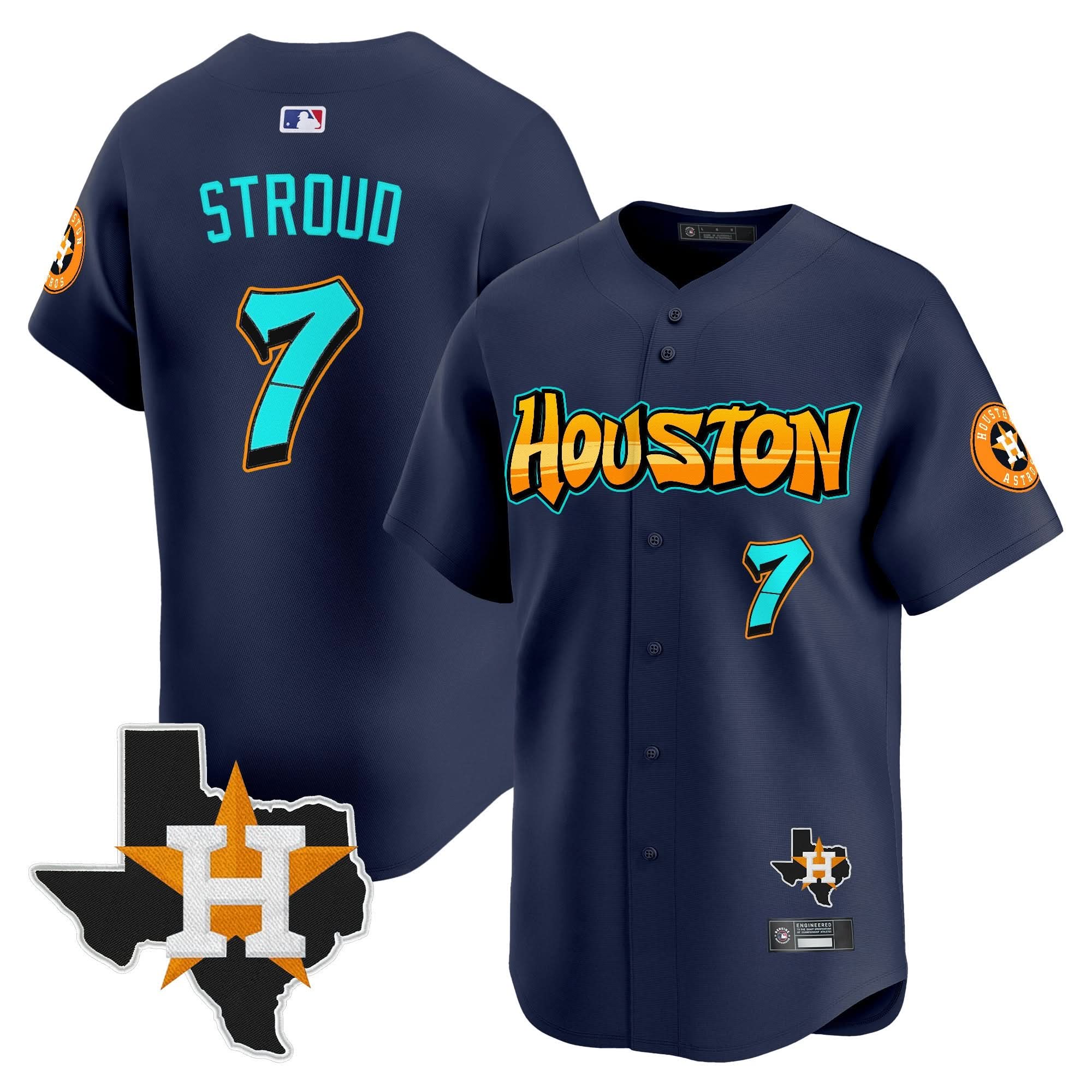 HA 'Graffiti H-Town Edition' Vapor Premier Limited Jersey - All Stitched