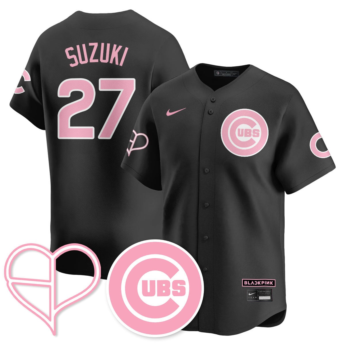 Chicago Cubs BLΛƆKPIИK 2025 Limited Custom Jersey - All Stitched