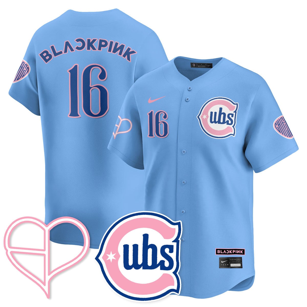 Chicago Cubs BLΛƆKPIИK 2025 Limited Custom Jersey - All Stitched
