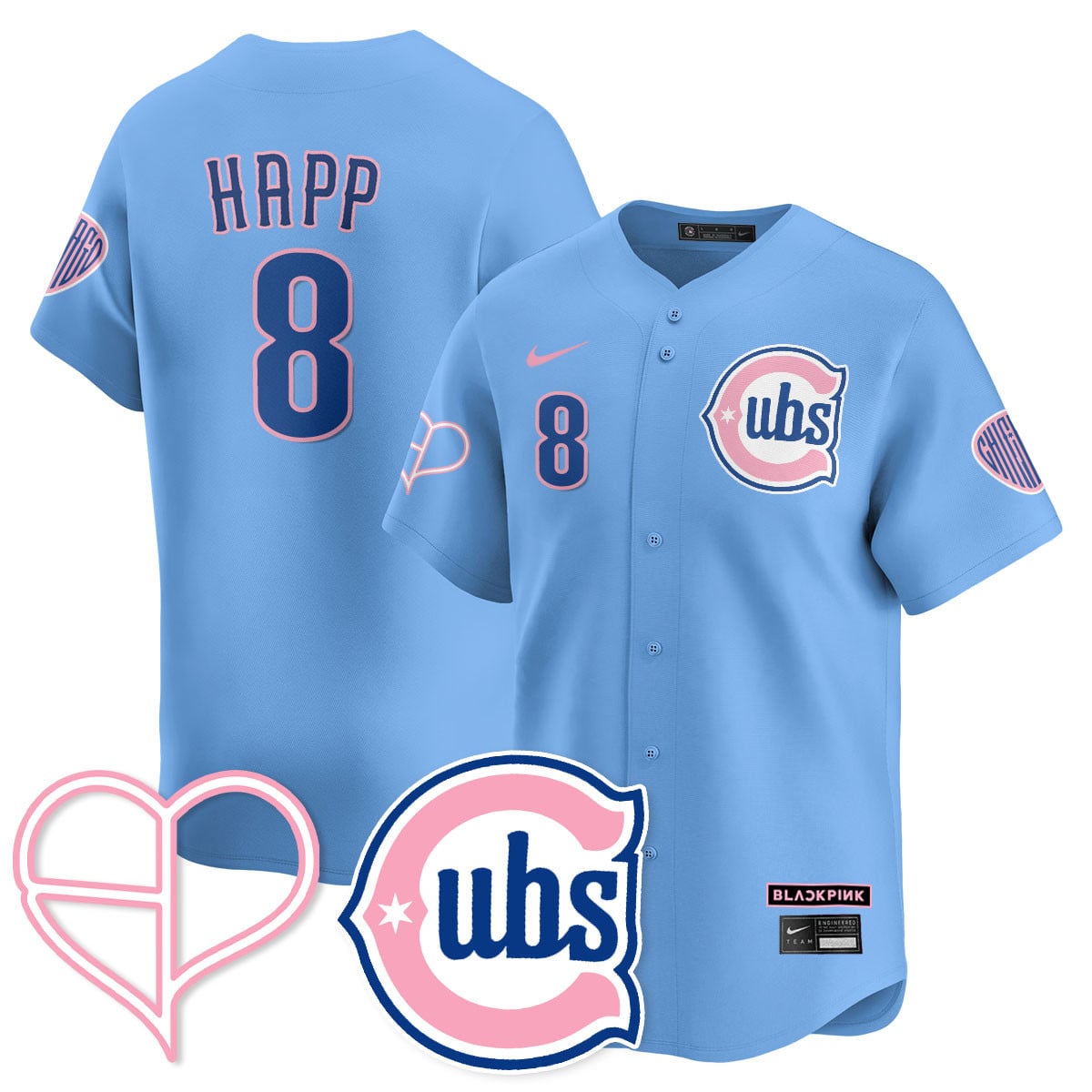 Chicago Cubs BLΛƆKPIИK 2025 Limited Custom Jersey - All Stitched