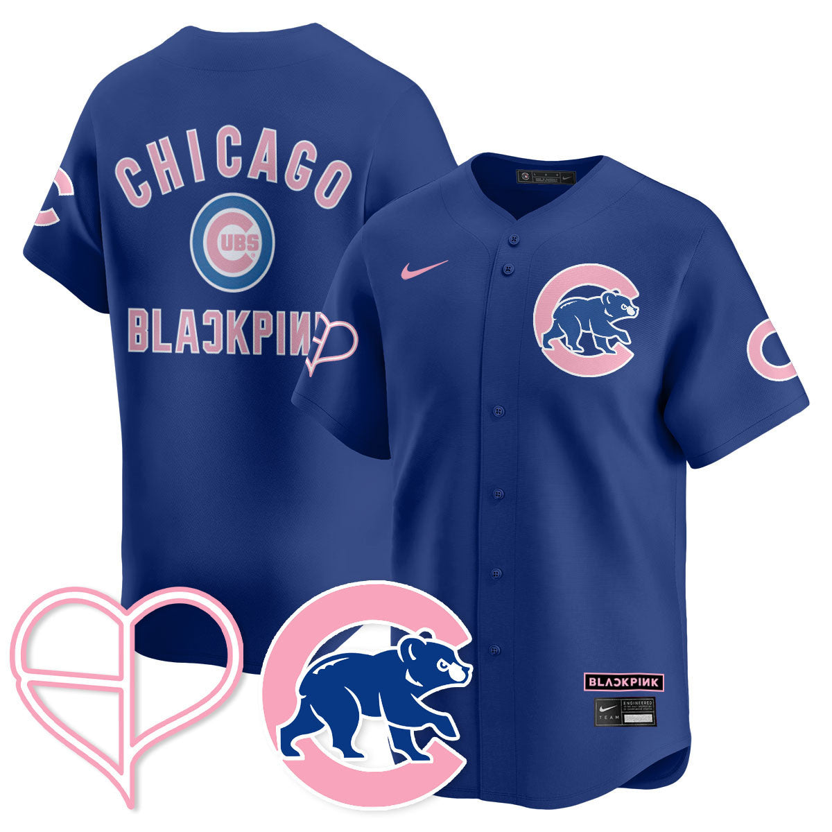 Chicago Cubs BLΛƆKPIИK 2025 Limited Custom Jersey - All Stitched
