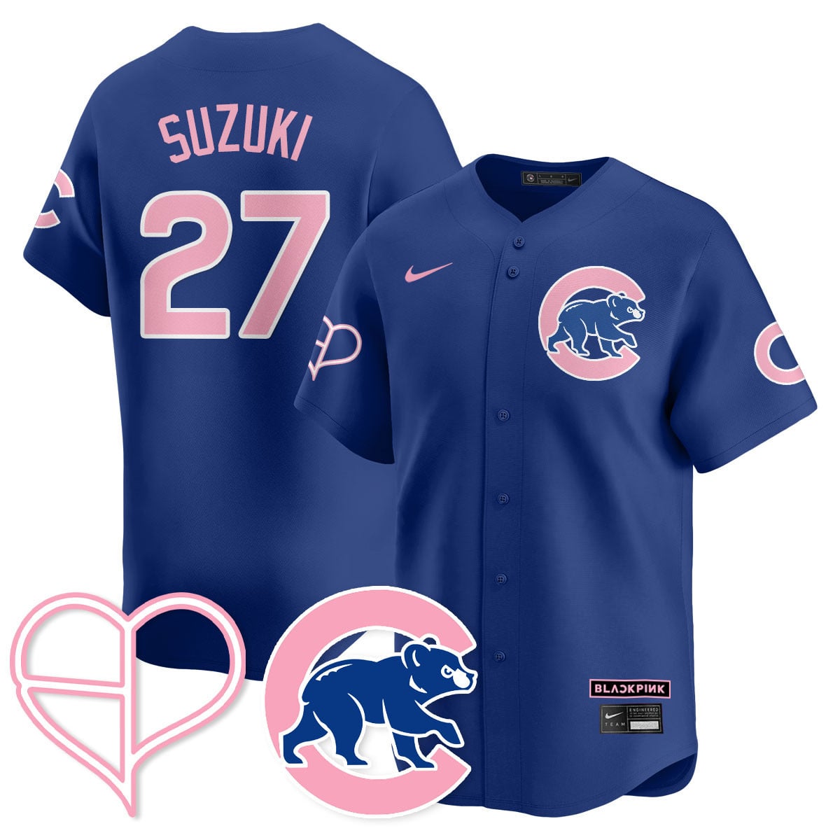 Chicago Cubs BLΛƆKPIИK 2025 Limited Custom Jersey - All Stitched