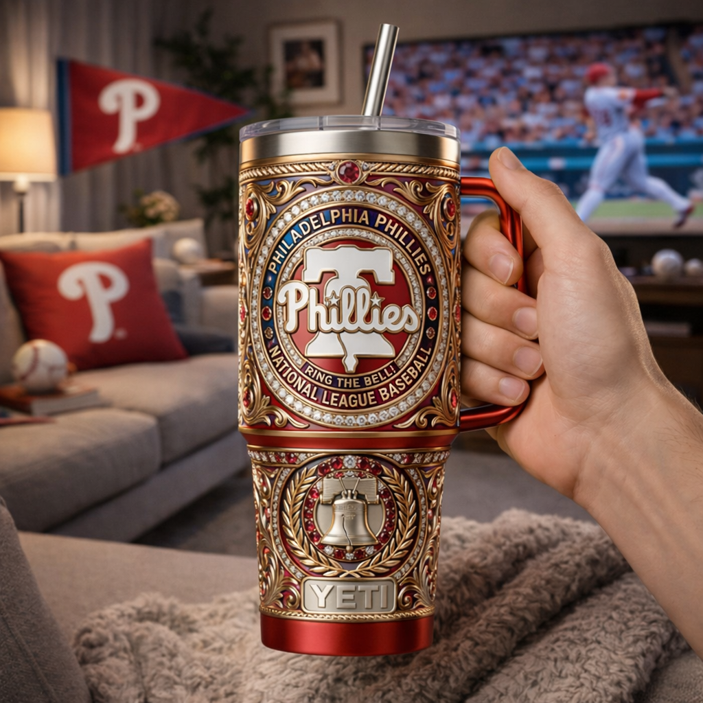 Philadelphia Phillies 40 oz Tumbler with Lid and Handle