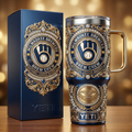 Milwaukee Brewers 40 oz Tumbler with Lid and Handle