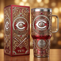 Cincinnati Reds 40 oz Tumbler with Lid and Handle