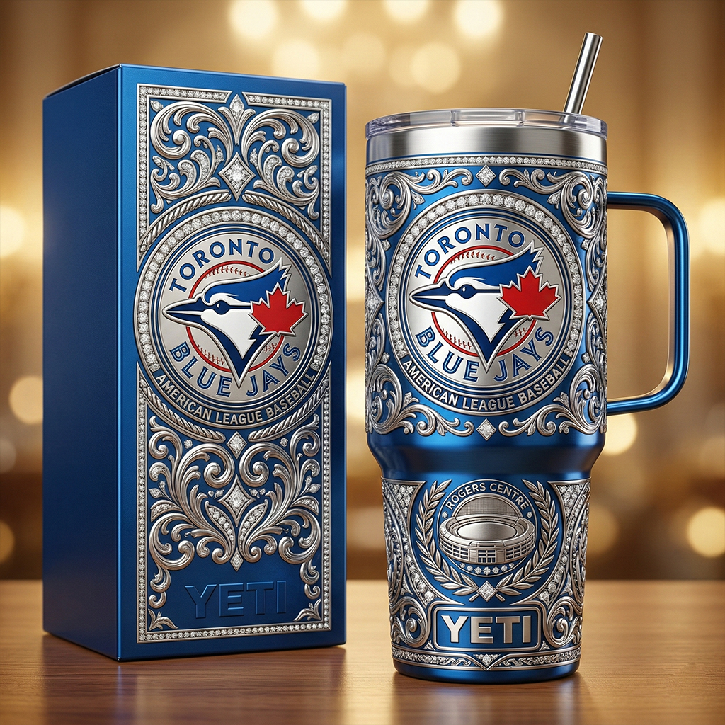 Toronto Blue Jays 40 oz Tumbler with Lid and Handle
