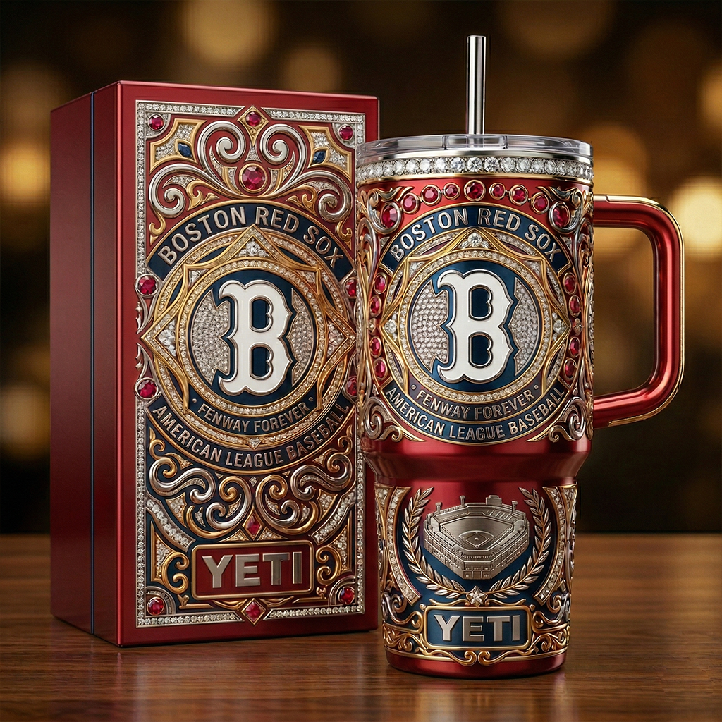 Boston Red Sox 40 oz Tumbler with Lid and Handle