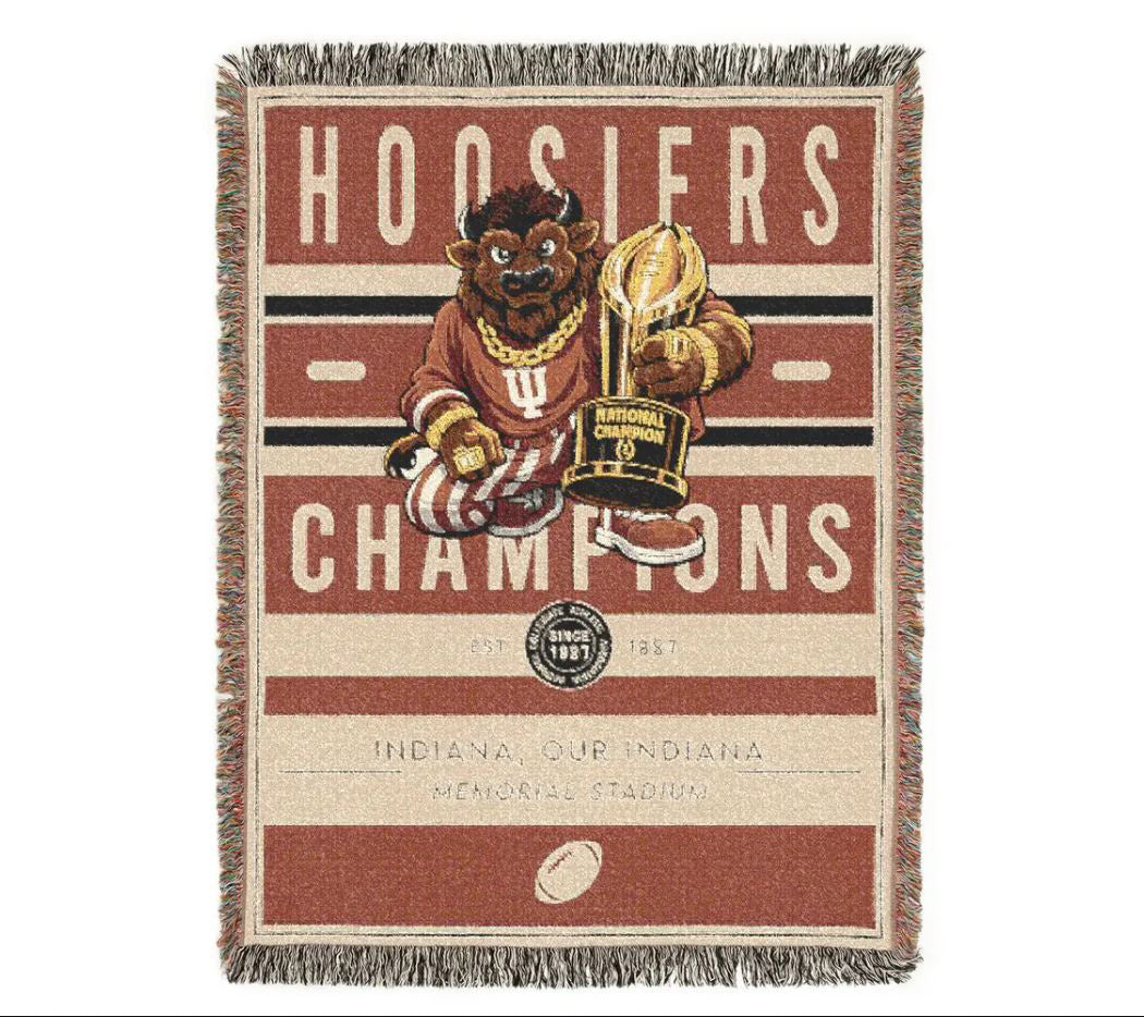 IH Football Woven Blanket