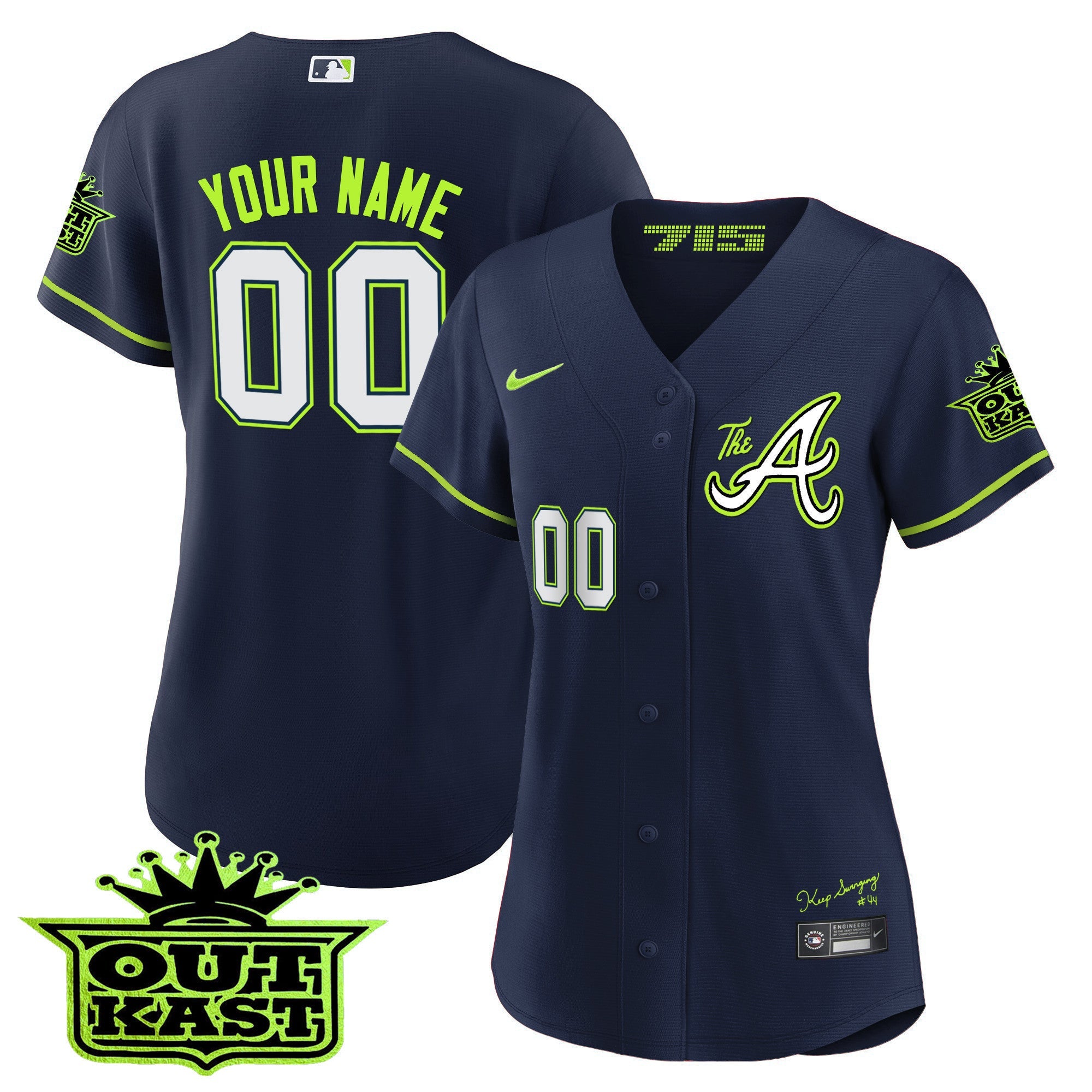 Atlanta Braves Atliens The A Baseball Custom Jersey - All Stitched