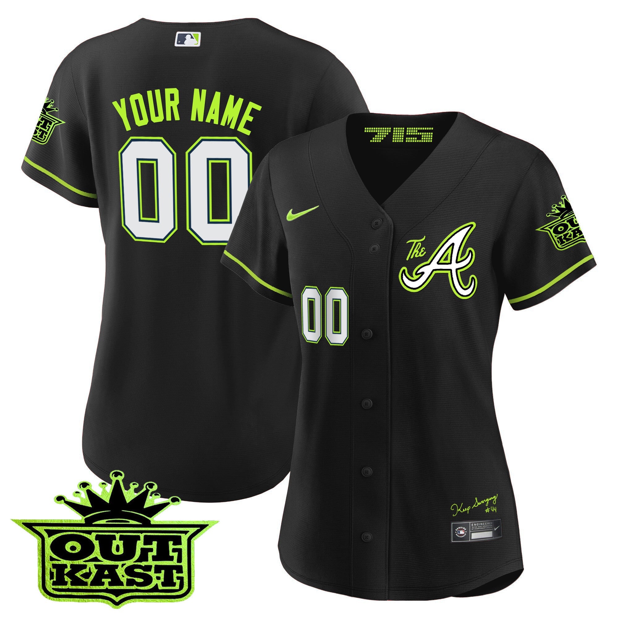 Atlanta Braves Atliens The A Baseball Custom Jersey - All Stitched