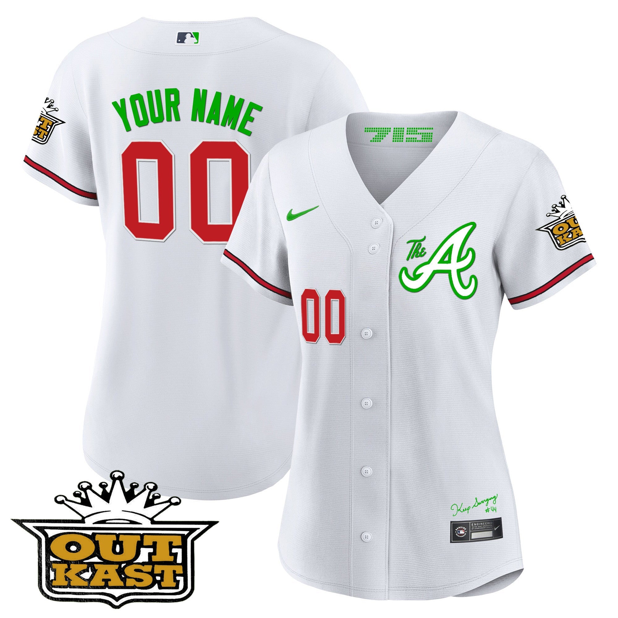 Atlanta Braves Atliens The A Baseball Custom Jersey - All Stitched