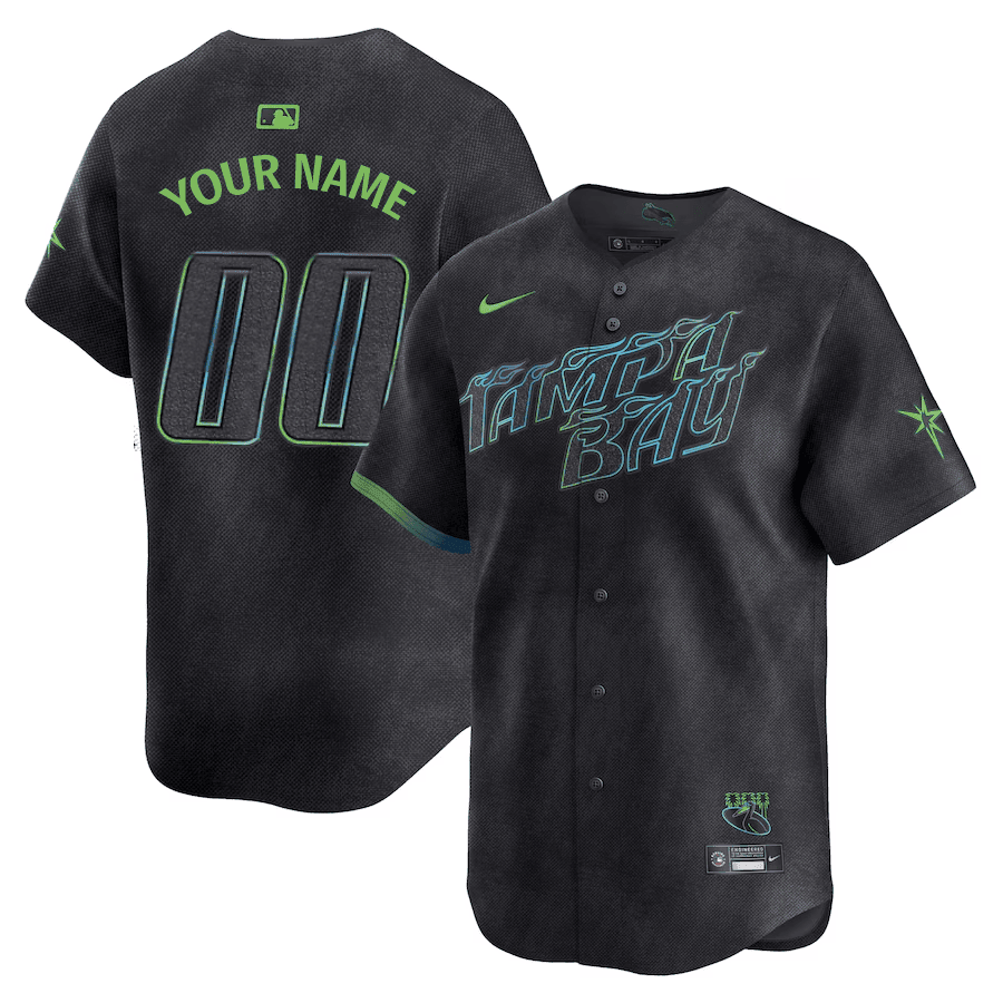 Custom Tampa Bay Rays 2024 City Connect Vapor Premier Limited Jersey - All Stitched