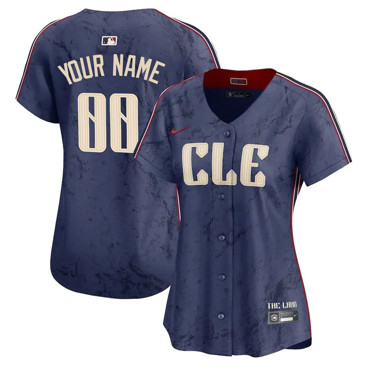 Custom Cleveland Guardians Navy 2024 City Connect Limited Jersey TLA - Stitched