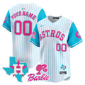 Custom Gender/Name Astros Barbie Patch Vapor Premier Limited Jersey - All Stitched