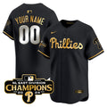 Phillies 2024 NL East Division Champions Gold Vapor Premier Limited Custom Jersey - All Stitched