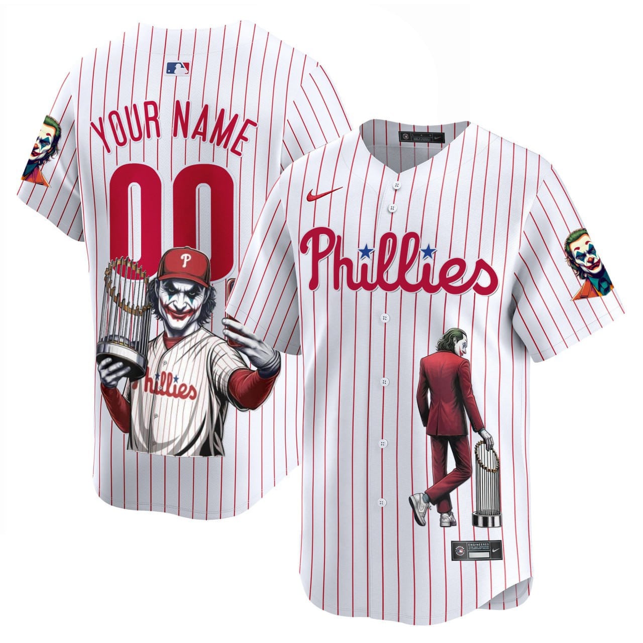 Joker Philadelphia Phillies Baseball Custom Jersey - Print