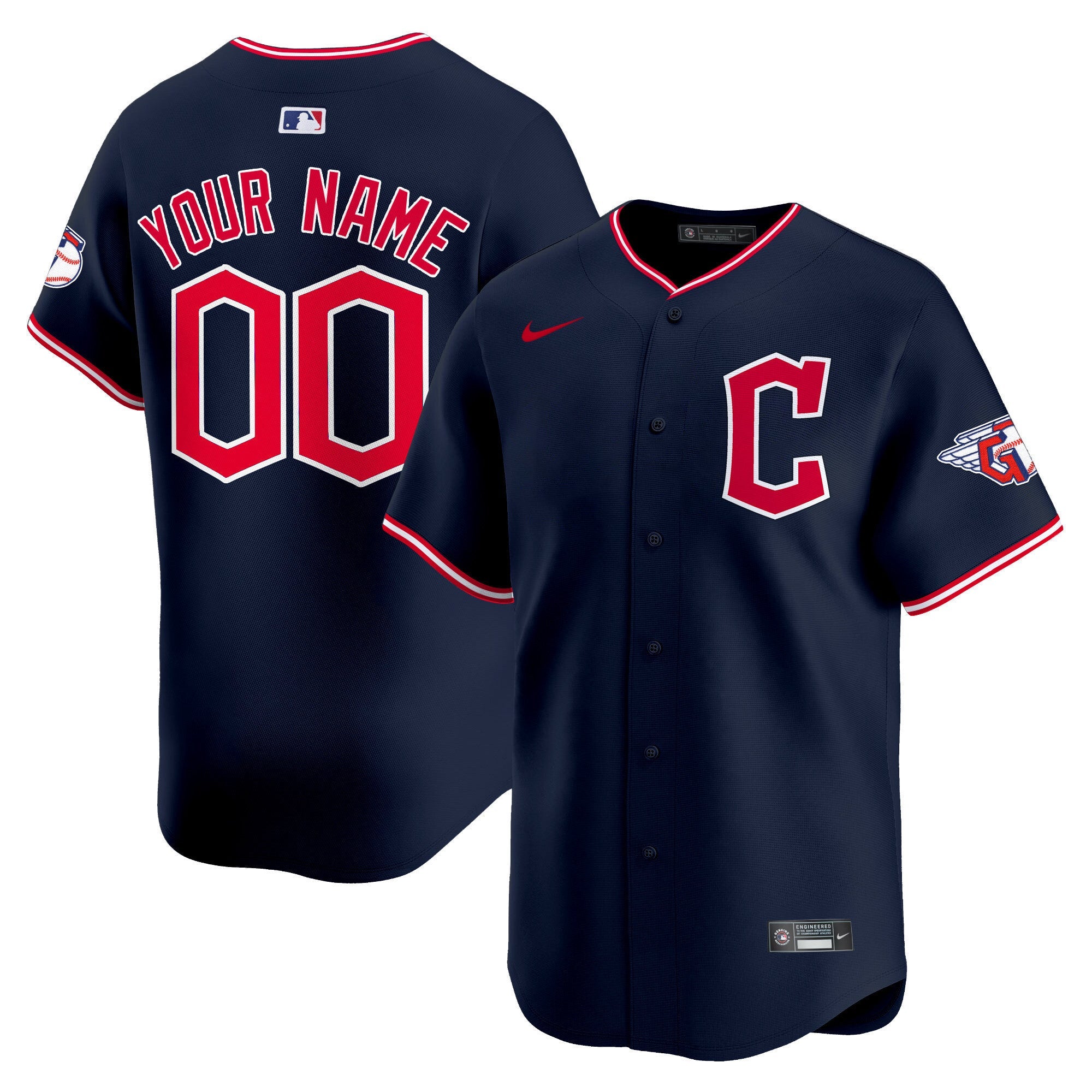 Cleveland Guardians 2025 Vapor Premier Limited Custom Jersey - All Stitched
