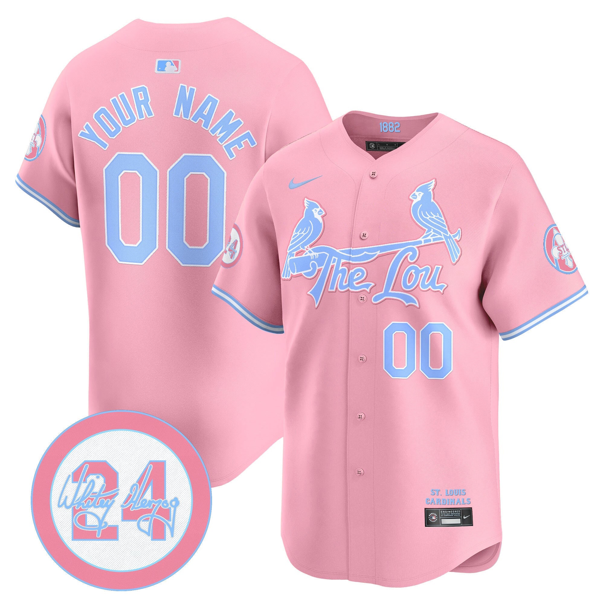 St. Louis Cardinals Bubblegum Pink Vapor Premier Limited Custom Jersey - All Stitched