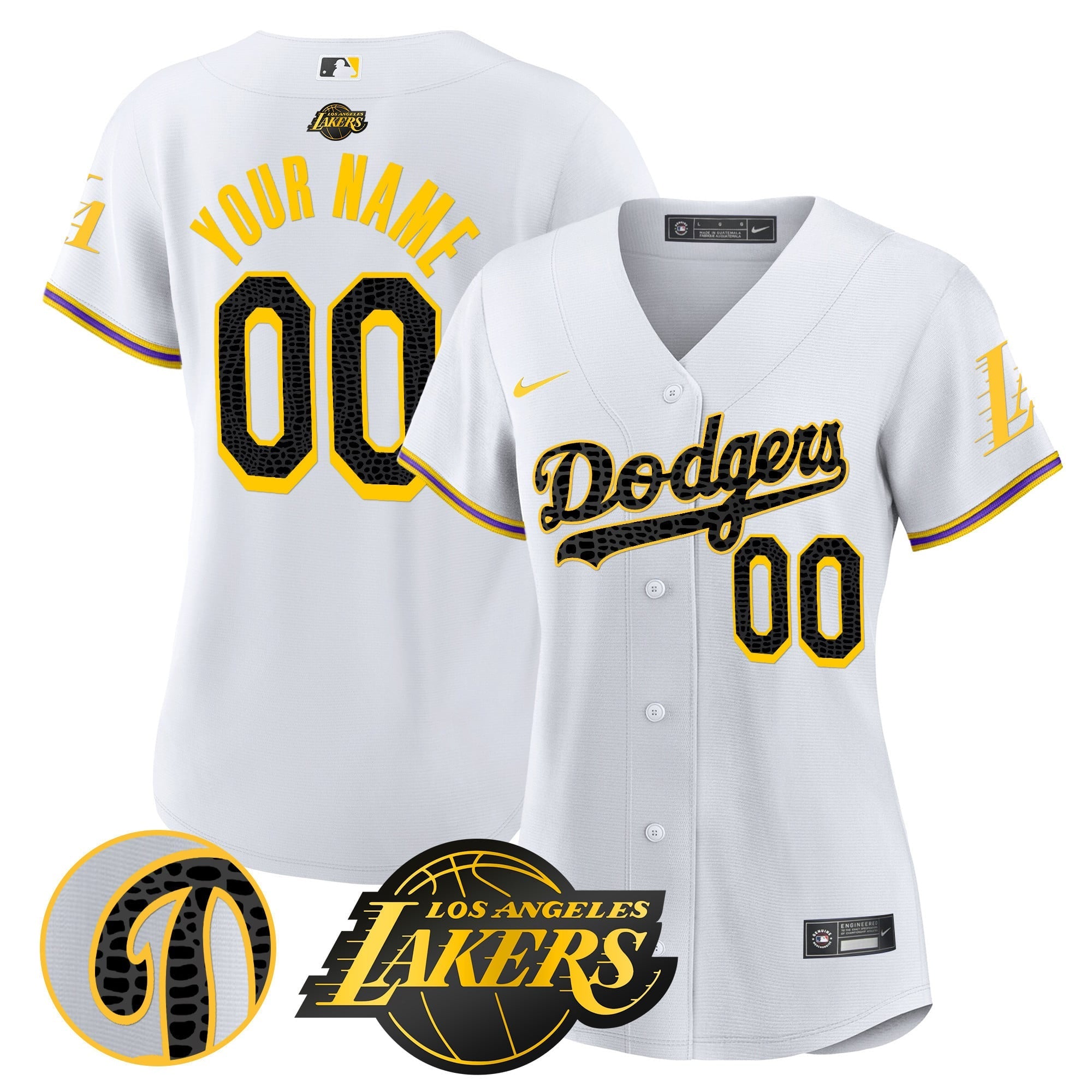 Dodgers Cool Base Mamba Custom Jersey - All Stitched