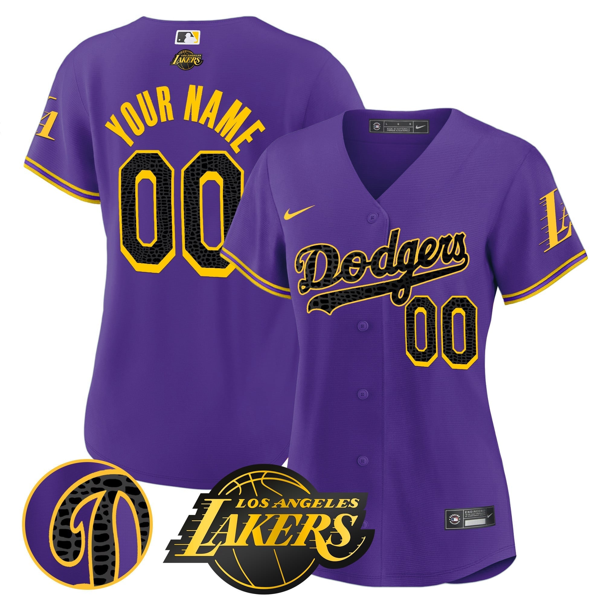 Dodgers Cool Base Mamba Custom Jersey - All Stitched