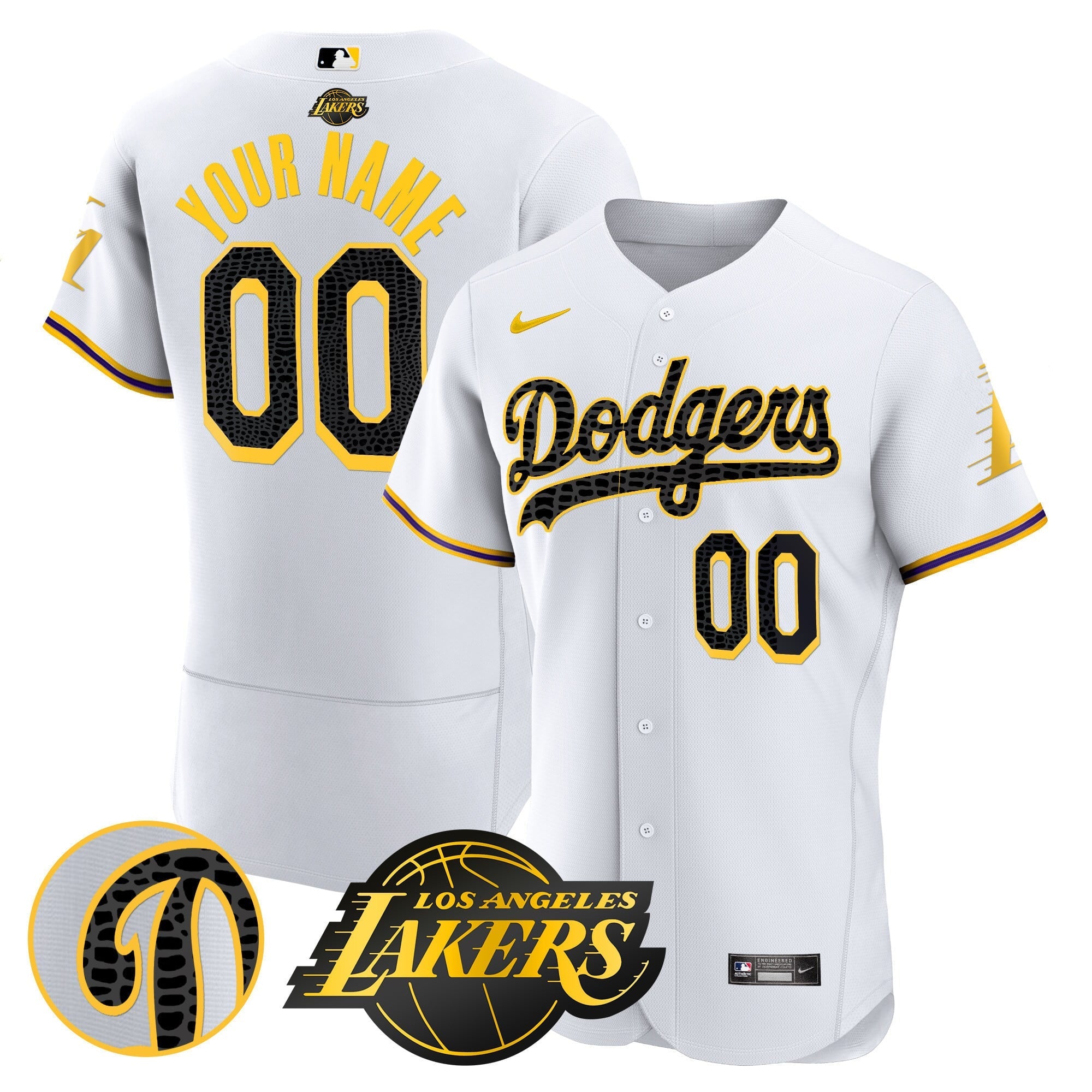 Dodgers Flex Base Mamba Custom Jersey - All Stitched