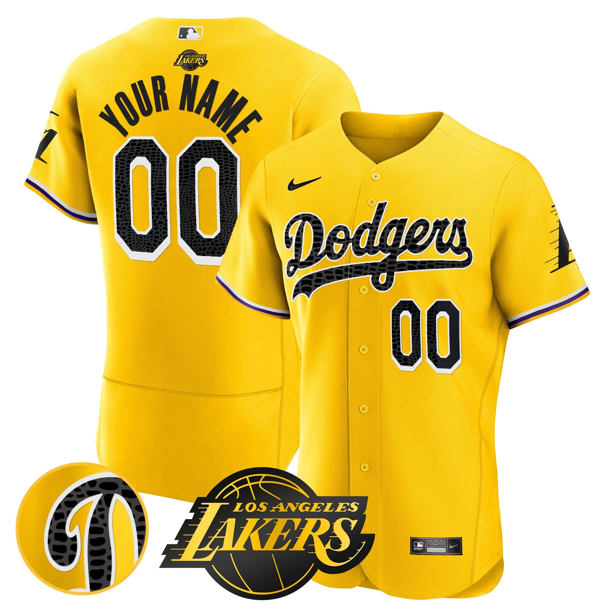 Dodgers Flex Base Mamba Custom Jersey - All Stitched