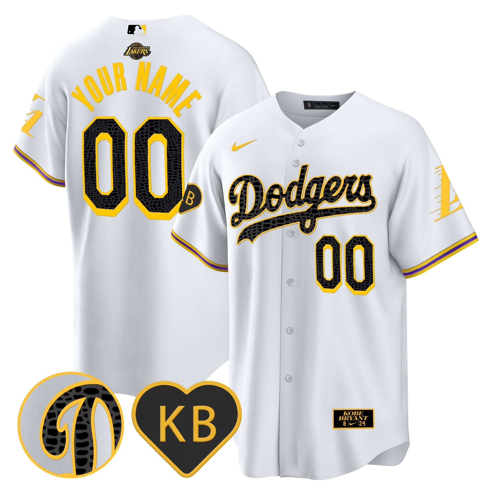 Dodgers 2024 Mamba Baseball Custom Jersey - All Stitched