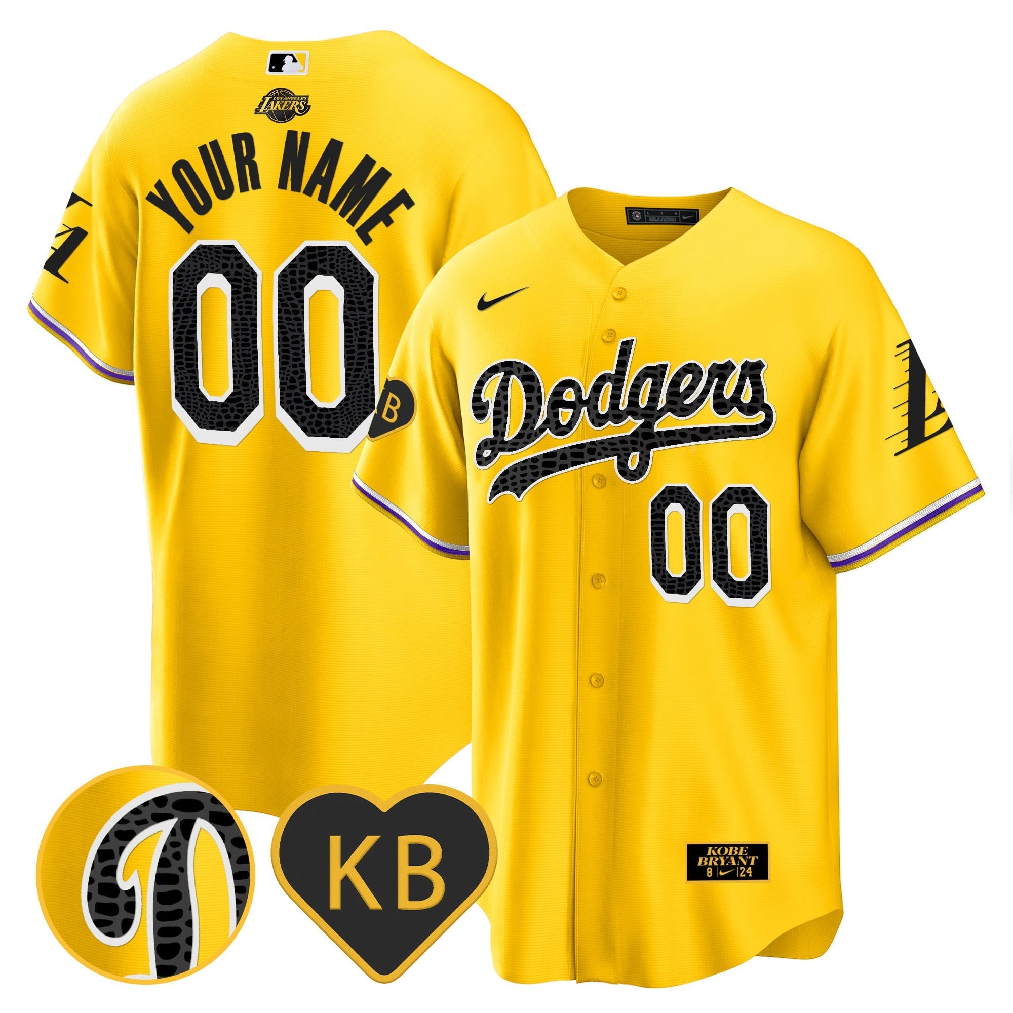 Dodgers 2024 Mamba Baseball Custom Jersey - All Stitched
