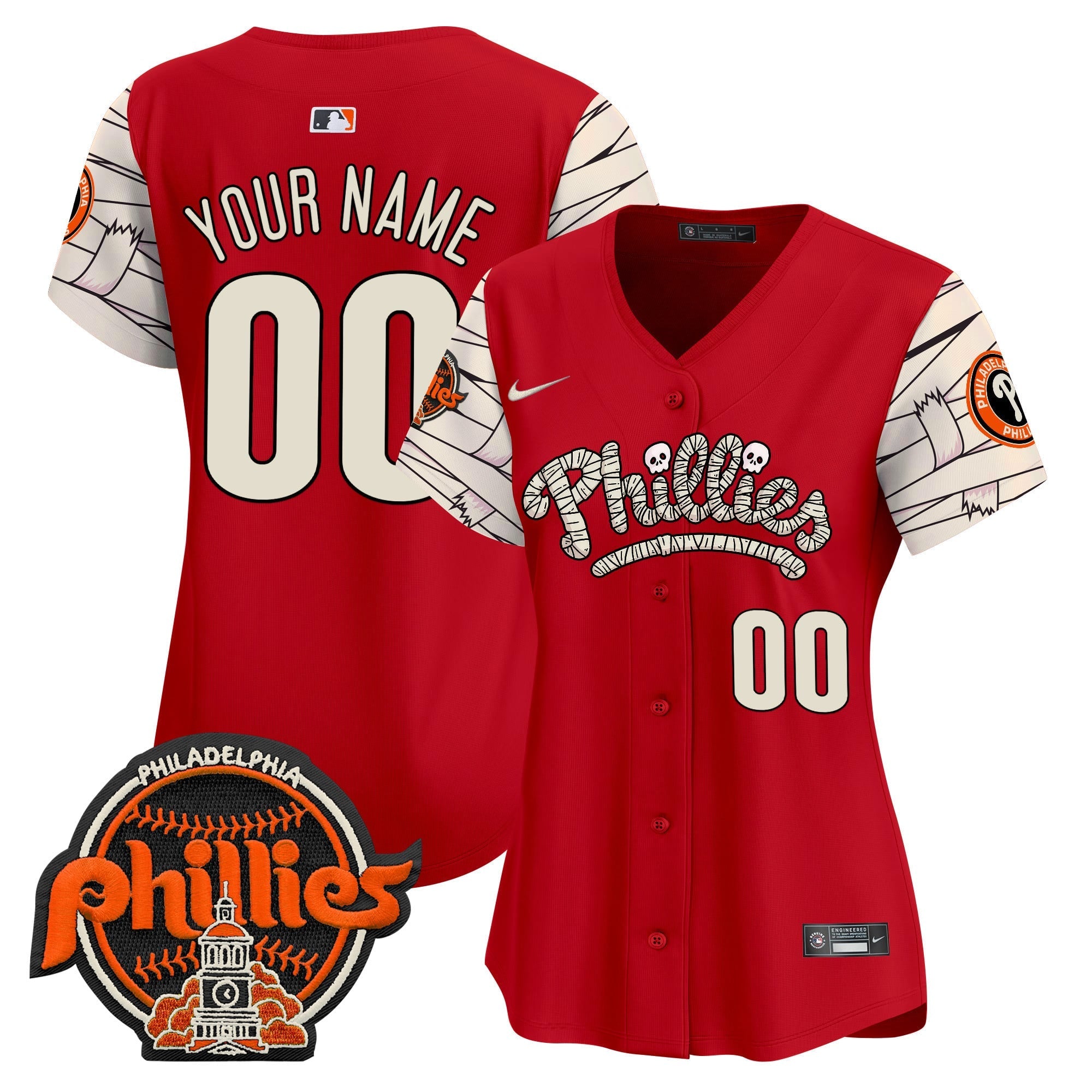 Phillies Halloween Vapor Premier Limited Custom Jersey V2 - All Stitched