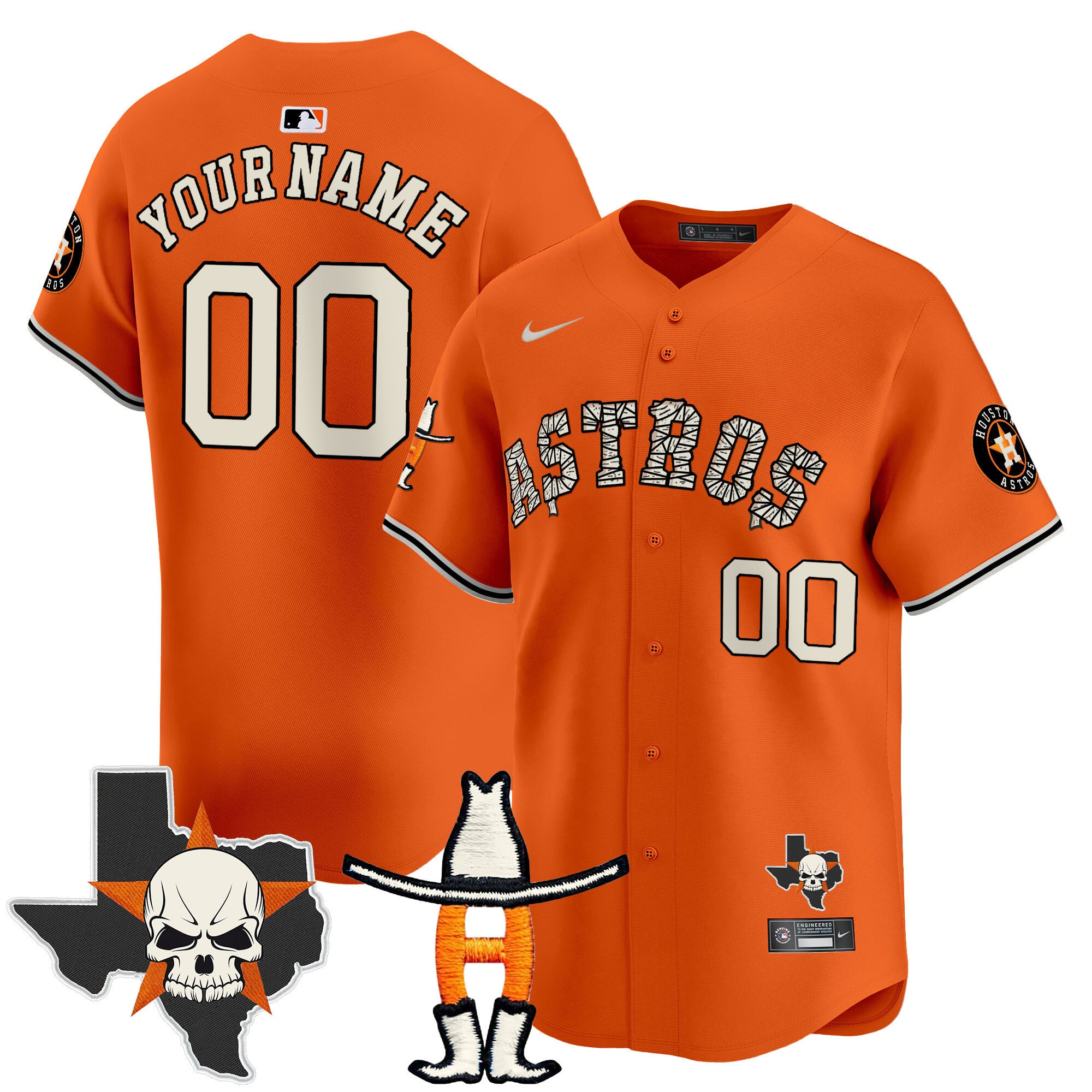 Houston Astros Halloween Vapor Premier Limited Custom Jersey - All Stitched