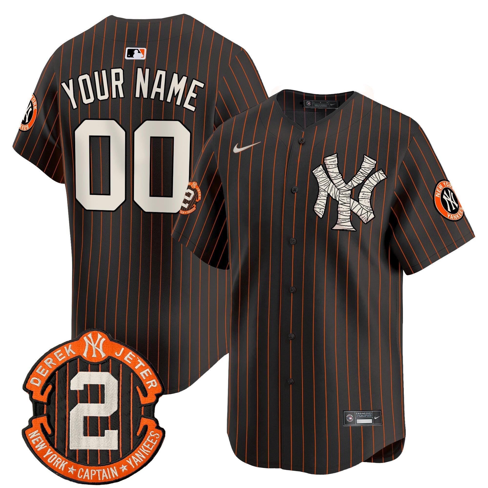 Yankees Halloween Vapor Premier Limited Custom Jersey - All Stitched