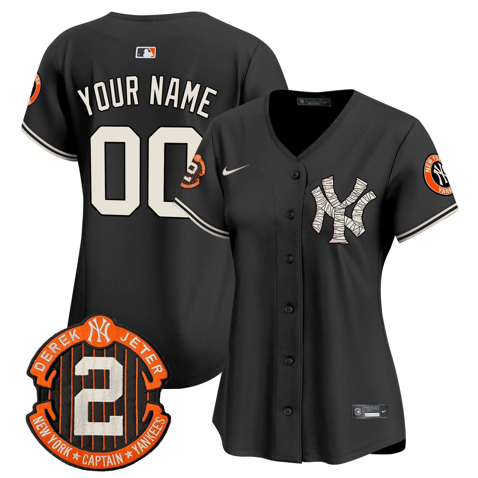 Yankees Halloween Vapor Premier Limited Custom Jersey - All Stitched