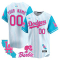 Custom Gender/Name Dodgers Barbie Patch Vapor Premier Limited Jersey - All Stitched