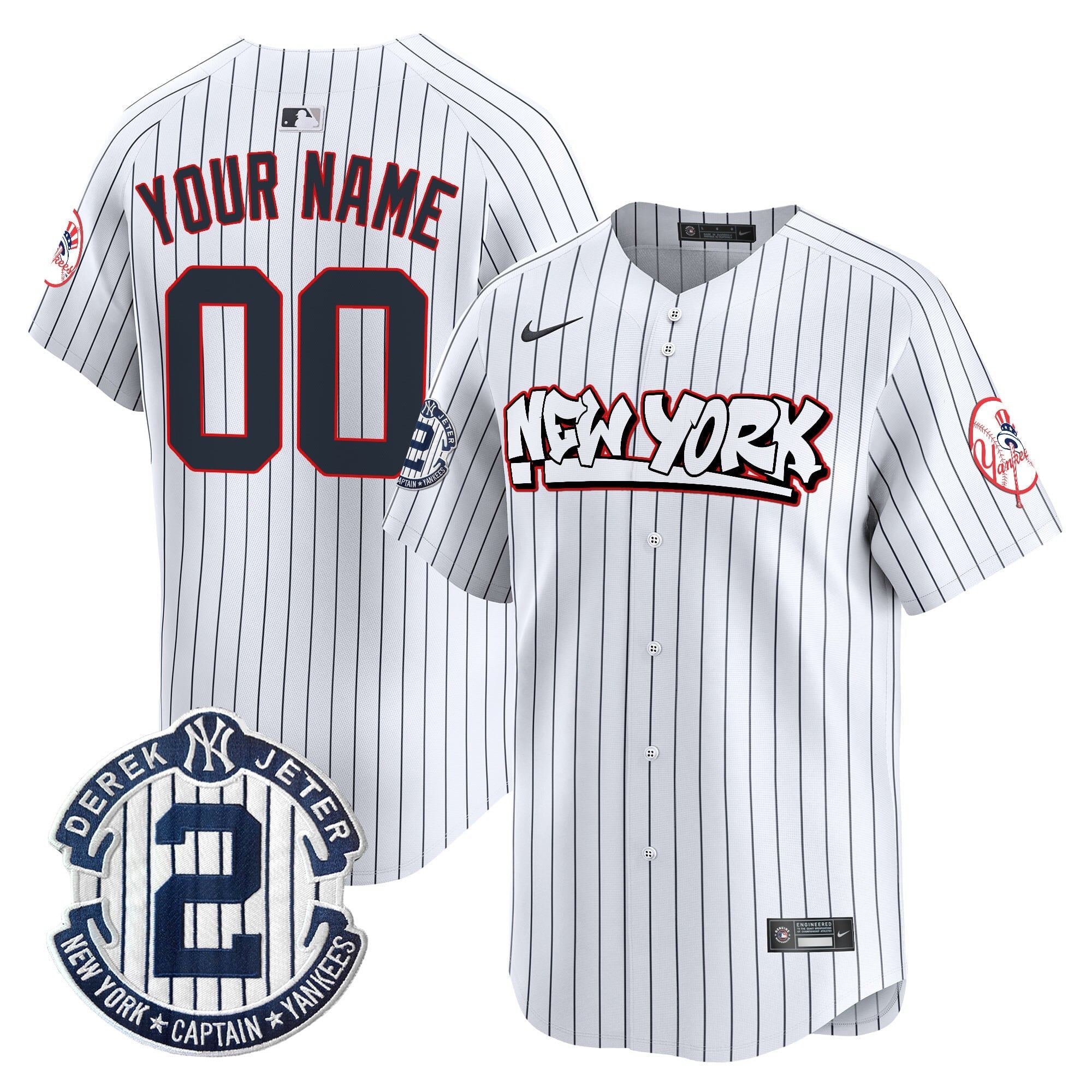 Custom Name/Gender New York Yankees Graffiti Vapor Premier Limited Jersey V2 - All Stitched