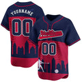 CUSTOM ROYAL 3D ATLANTA CITY BASEBALL JERSEY - PRINTED