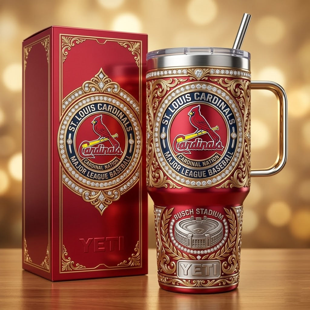 St. Louis Cardinals 40 oz Tumbler with Lid and Handle
